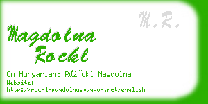 magdolna rockl business card